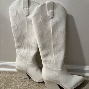 COPY - NWOT Madden Girl Arizona Tall White Cowboy Boots